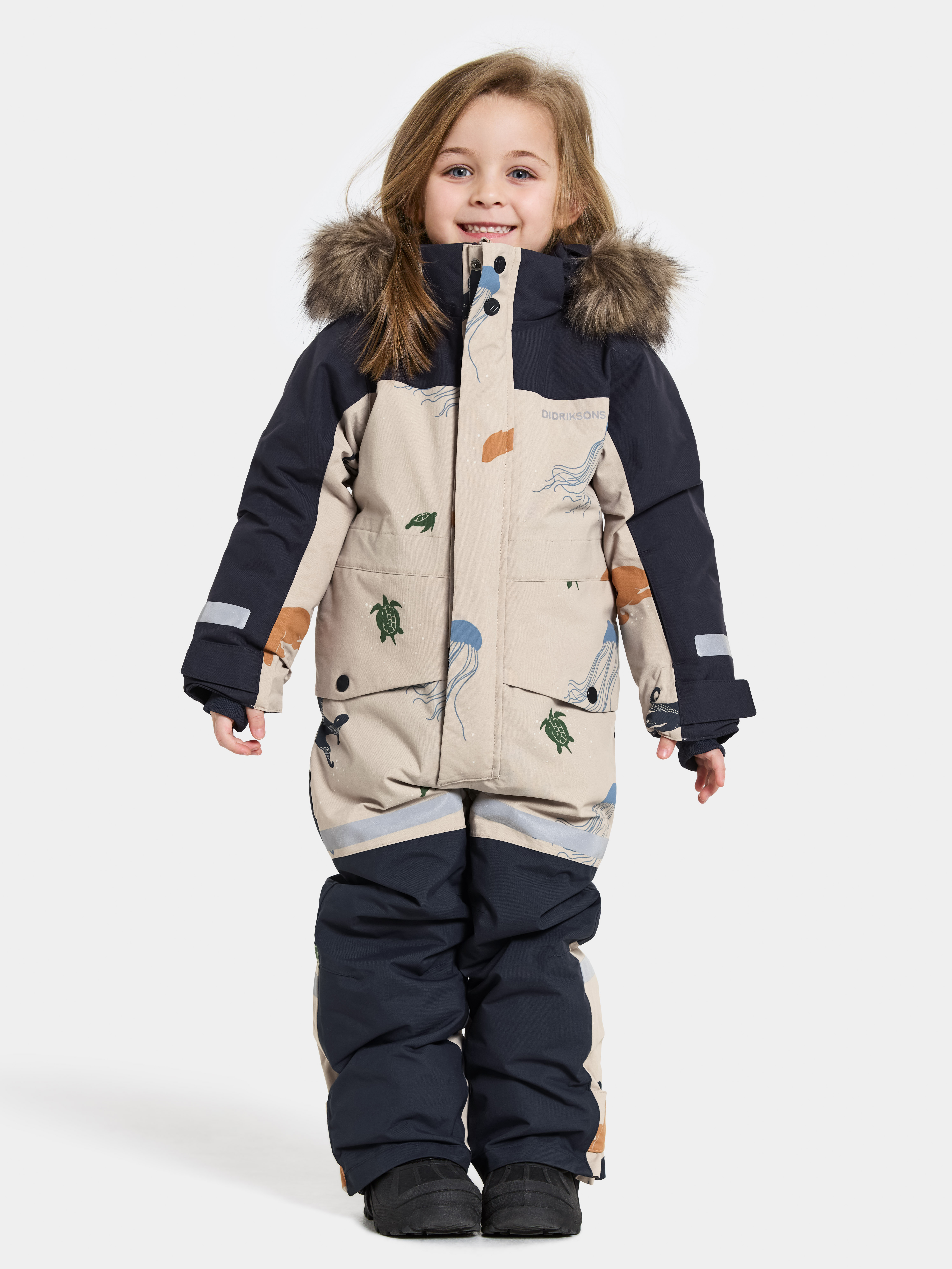 Didriksons Bjärven Overall, Winter Ocean Multi Reflex, 110