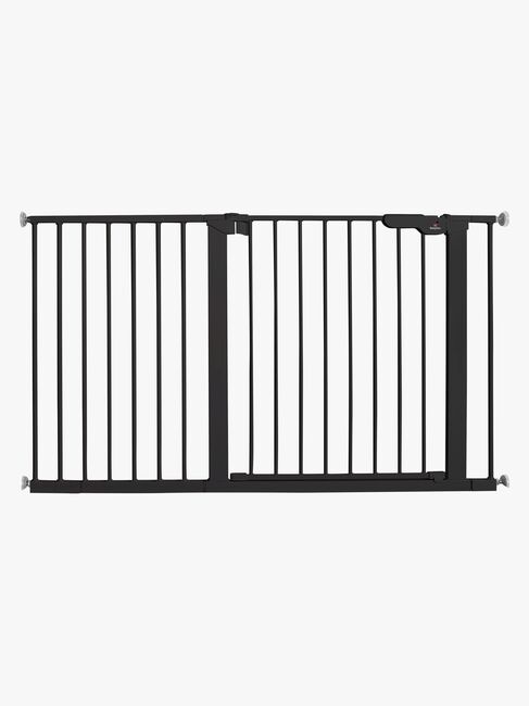 BabyDan Premier Klemmgitter + 8 Erweiterungen 126-132,2 cm, Schwarz