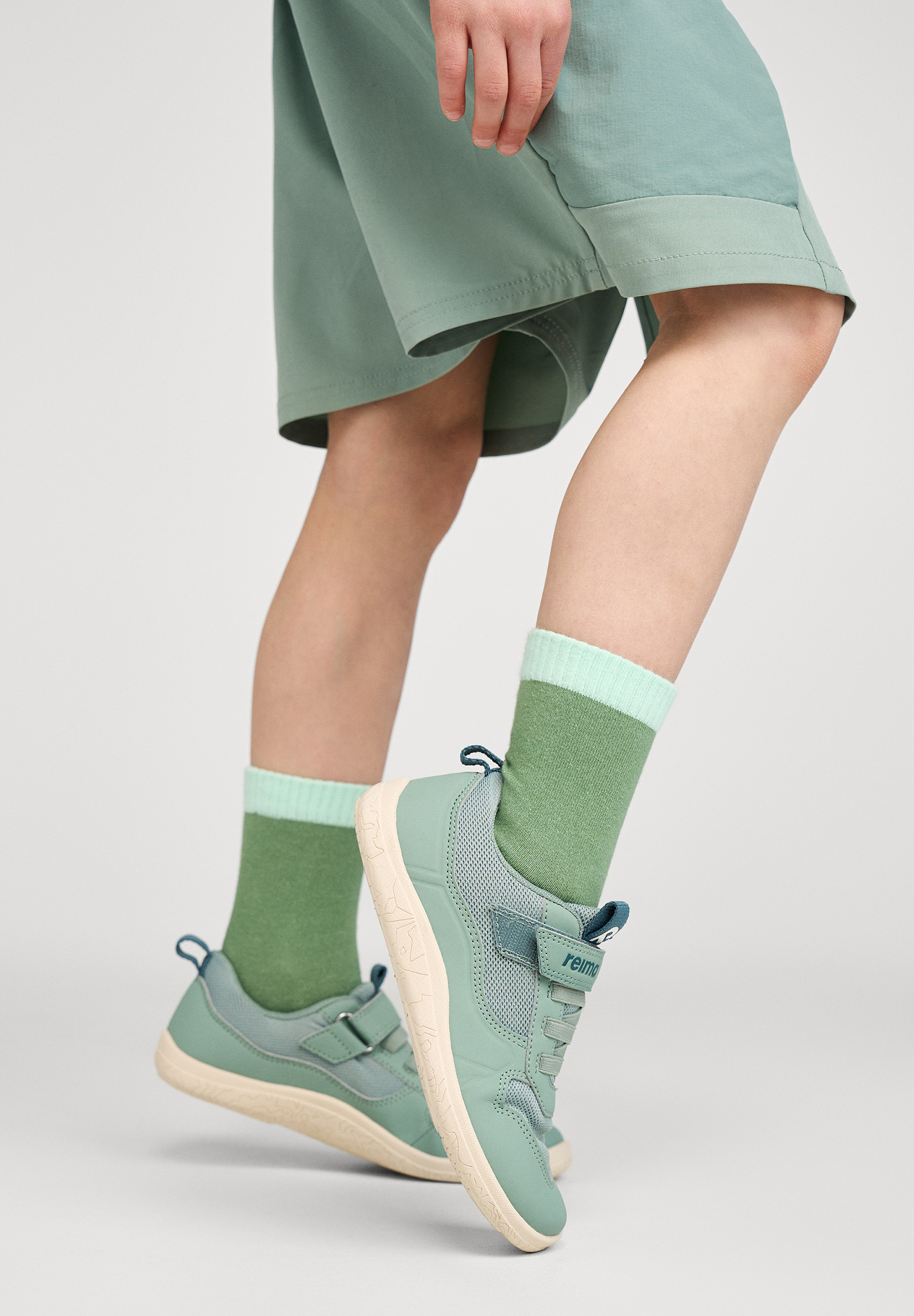 Reima Telmin Jr Barefoot Kinder Sneaker, Stone Green, 31, Kinderschuhe