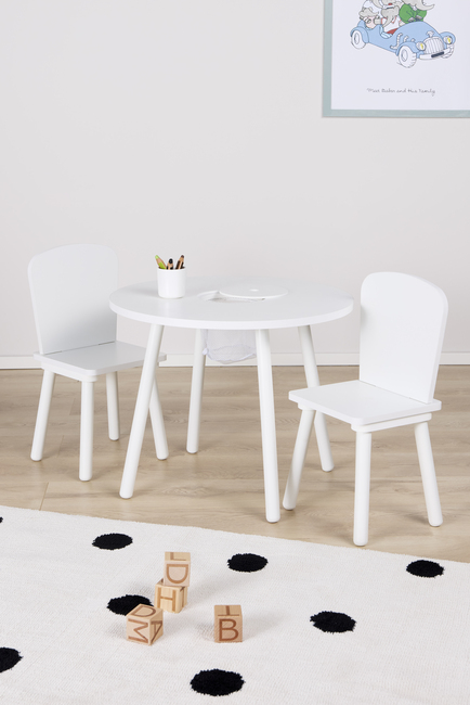 Cloudberry Castle BREE Tisch und Stühle mit Stauraum, Weiß