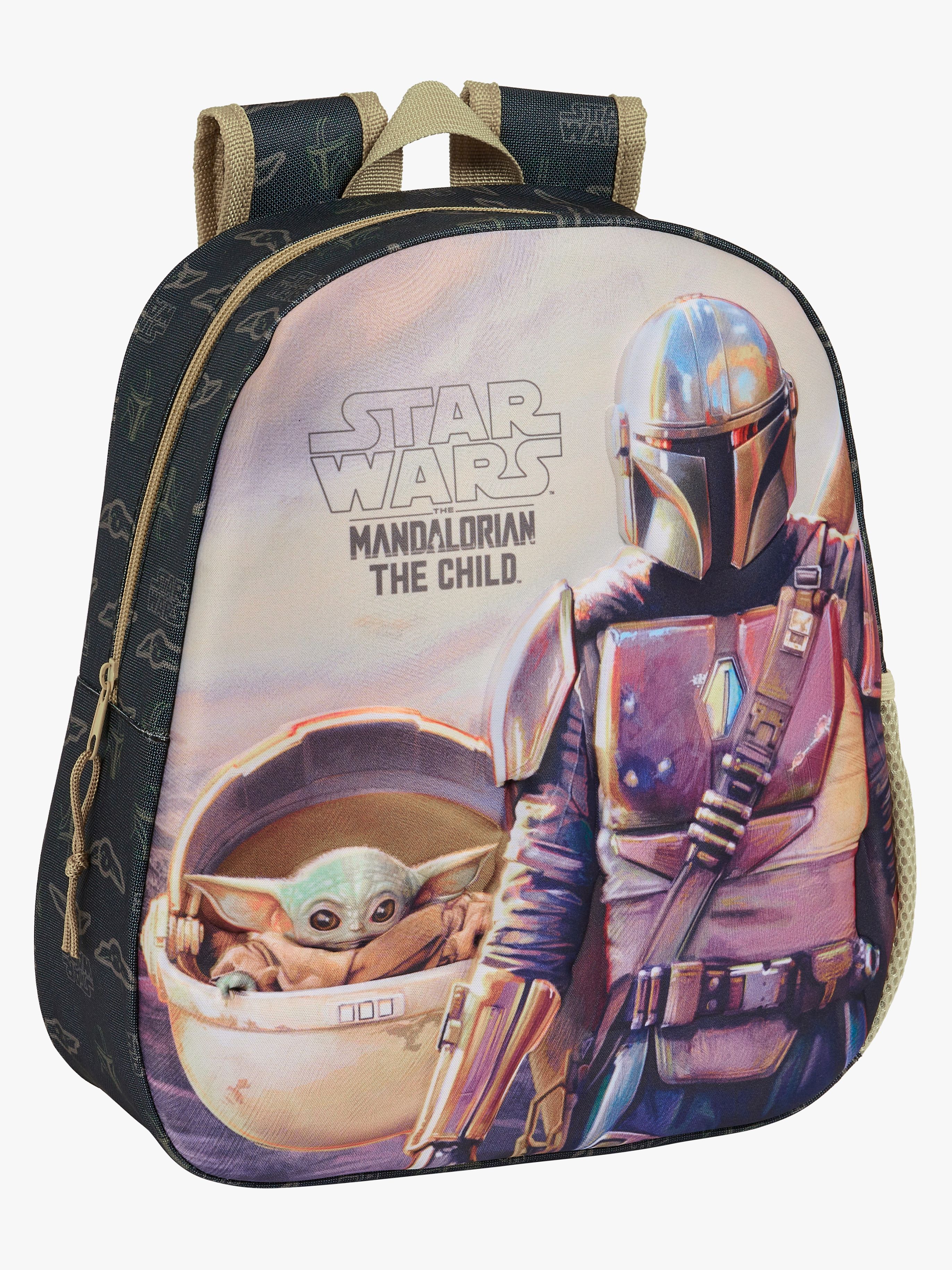 Star Wars 3D Kinder Rucksack 8.5L The Mandalorian, Schwarz/Sand