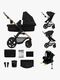 Kinderkraft MOOV 2 4-in-1 Kombikinderwagen, Pure Black