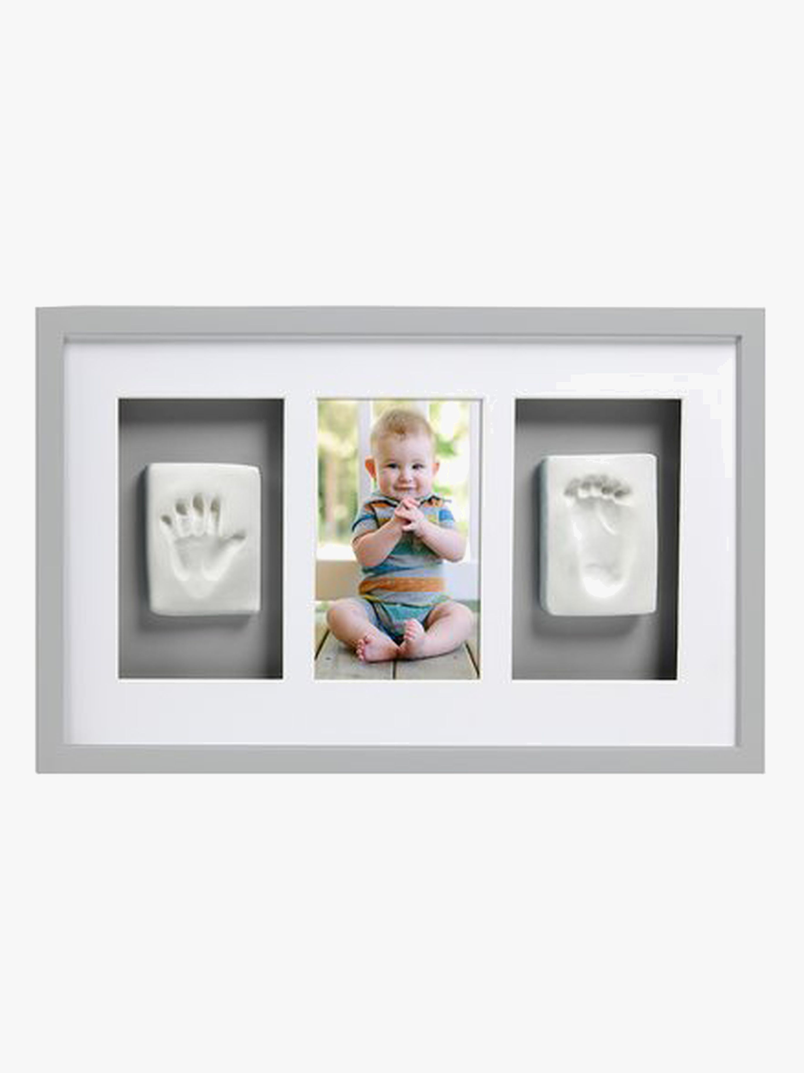 Pearhead Babyprints Deluxe Rahmen Trippel, Grau