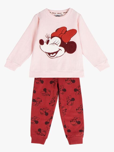 Disney Minnie Maus Pulli & Hose Set, Rot/Rosa