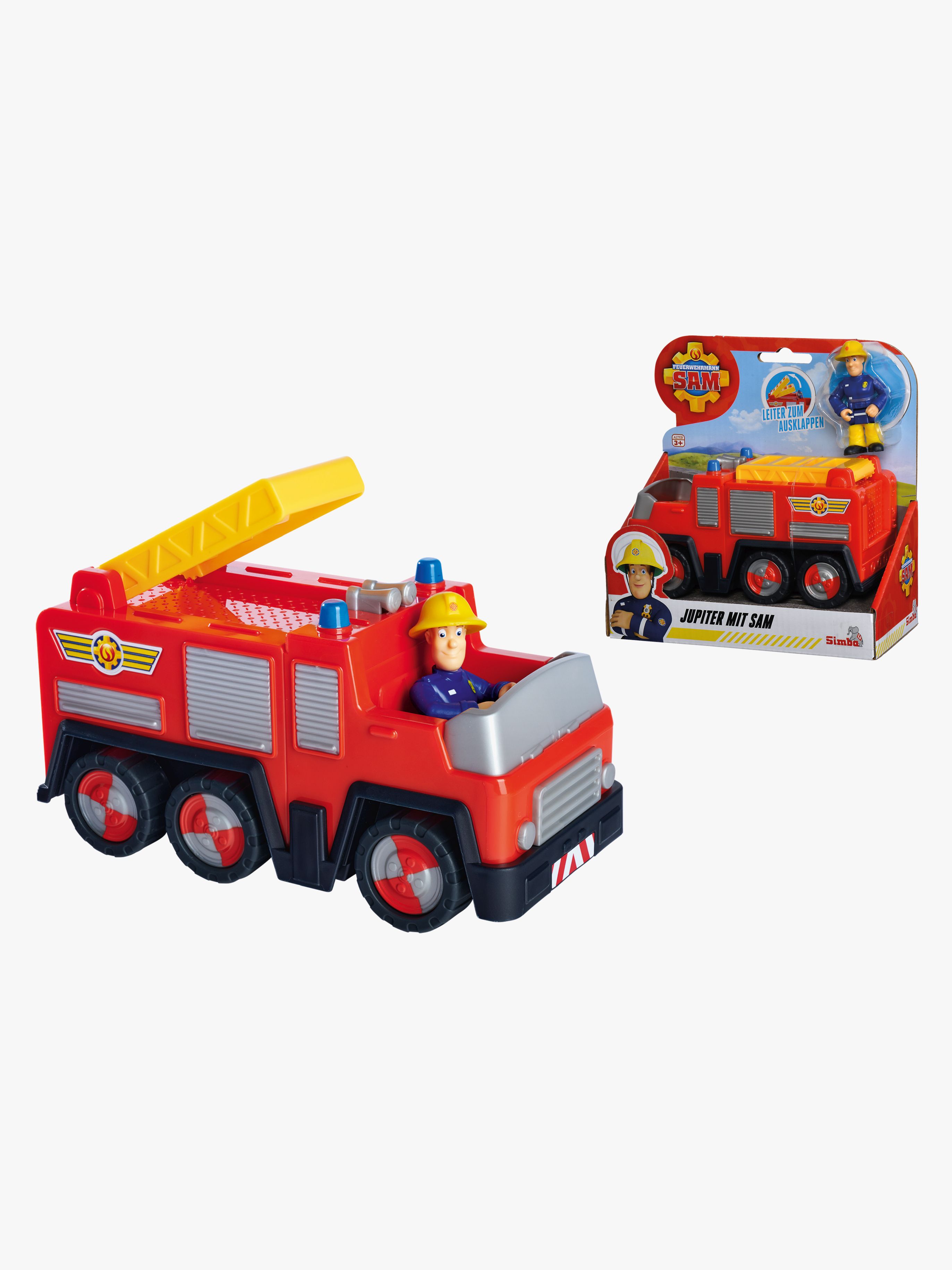 Feuerwehrauto Jupiter &  Figur Feuerwehrmann Sam
