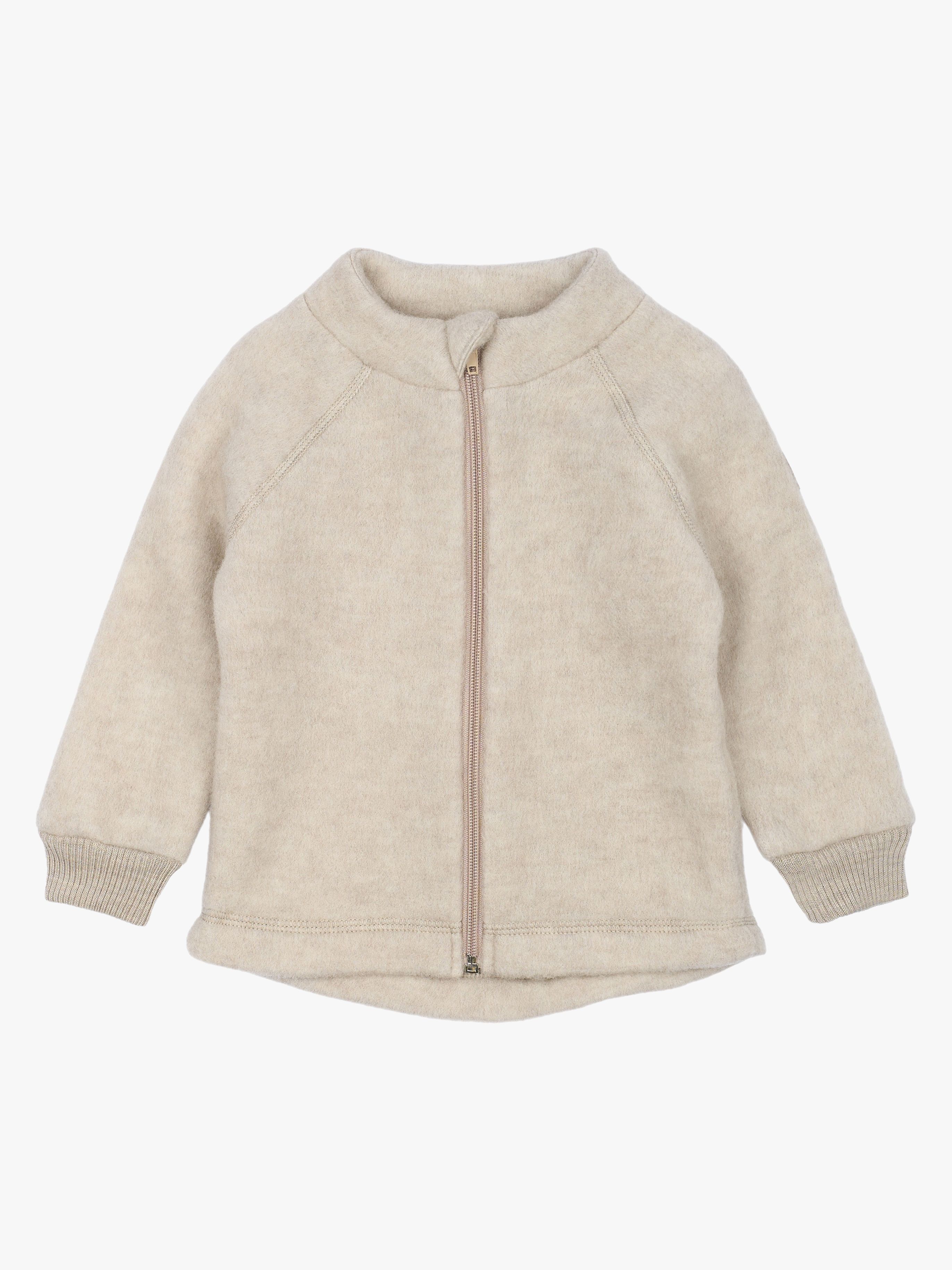 Wollfilz-Jacke Kind, Melange Offwhite, 122