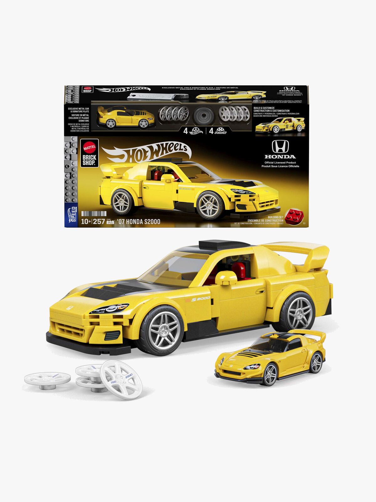 Mattel Brick Shop Hot Wheels Bau-Set Speed Series '07 Honda S2000
