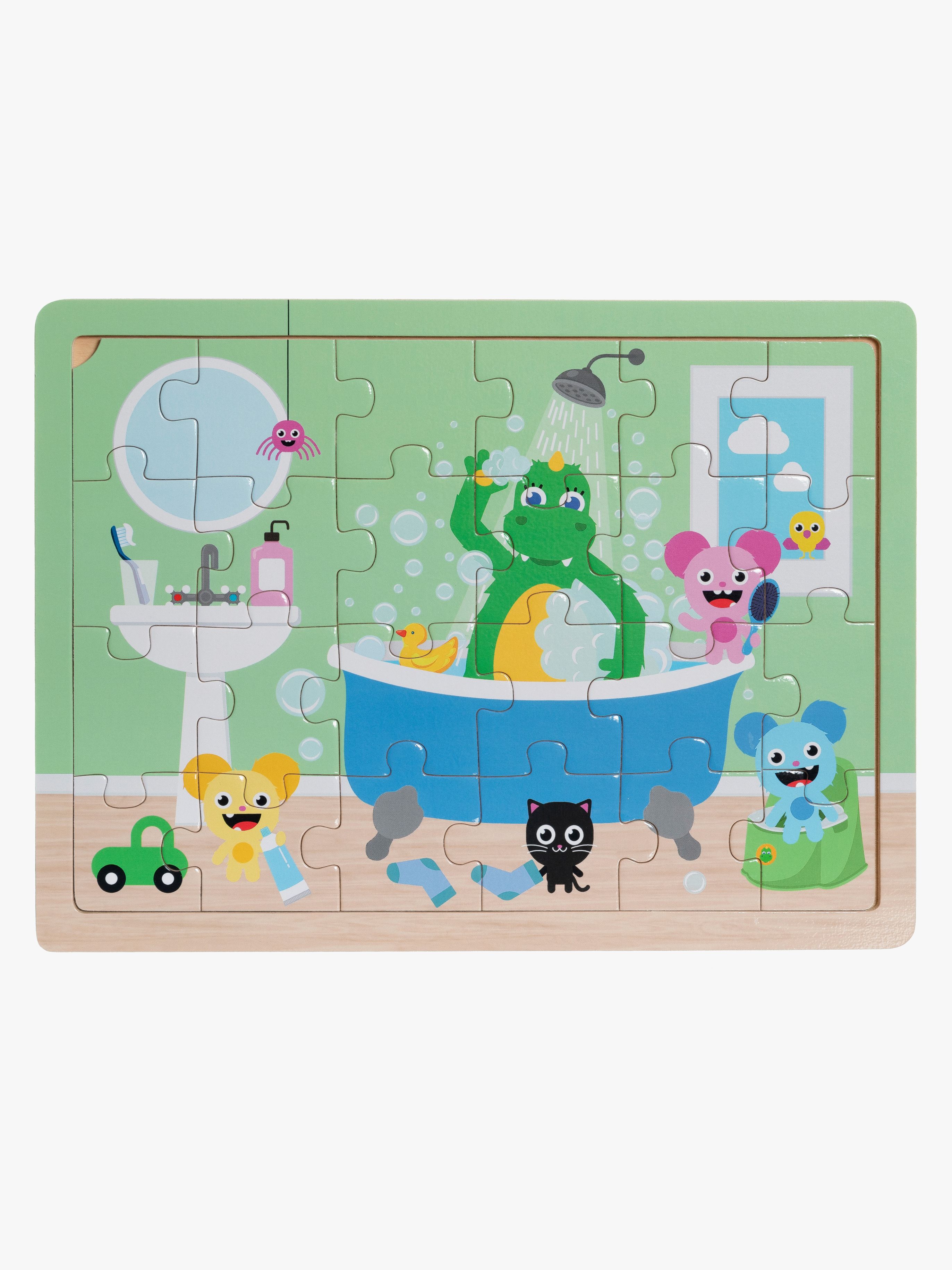 Rahmenpuzzle Drache Im Badezimmer 24 Teile