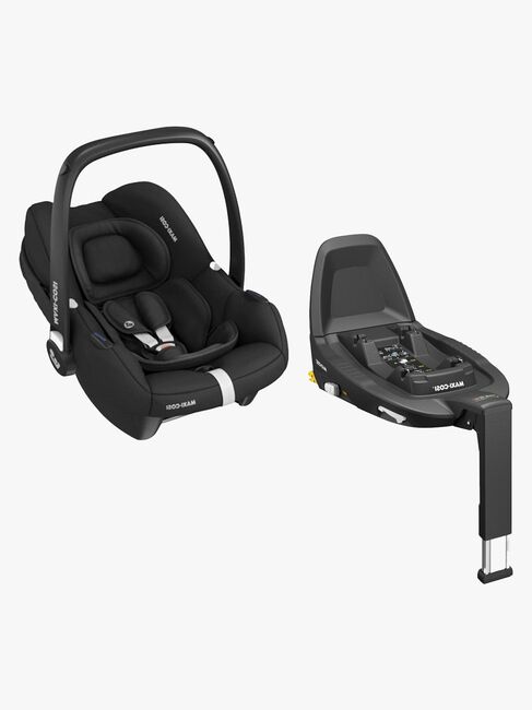 Maxi-Cosi Cabriofix I-Size Babyschale inkl. FamilyFix 3 Basis, Essential Black