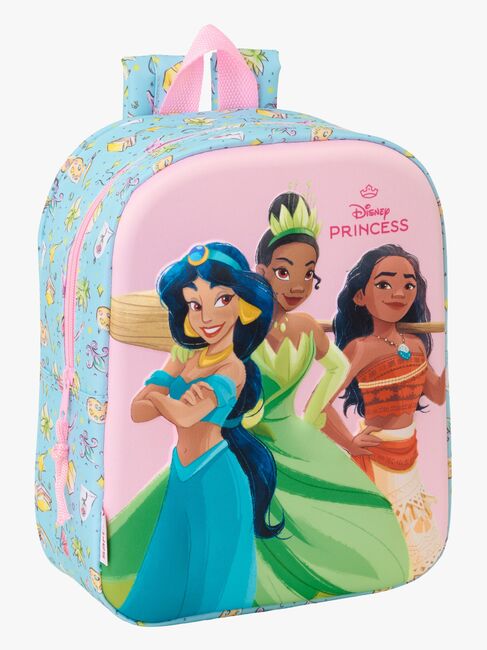 Disney Prinzessinnen 3D Mini Rucksack 6L, Rosa/Blau