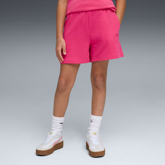 High Waist Shorts, Rosa, 128