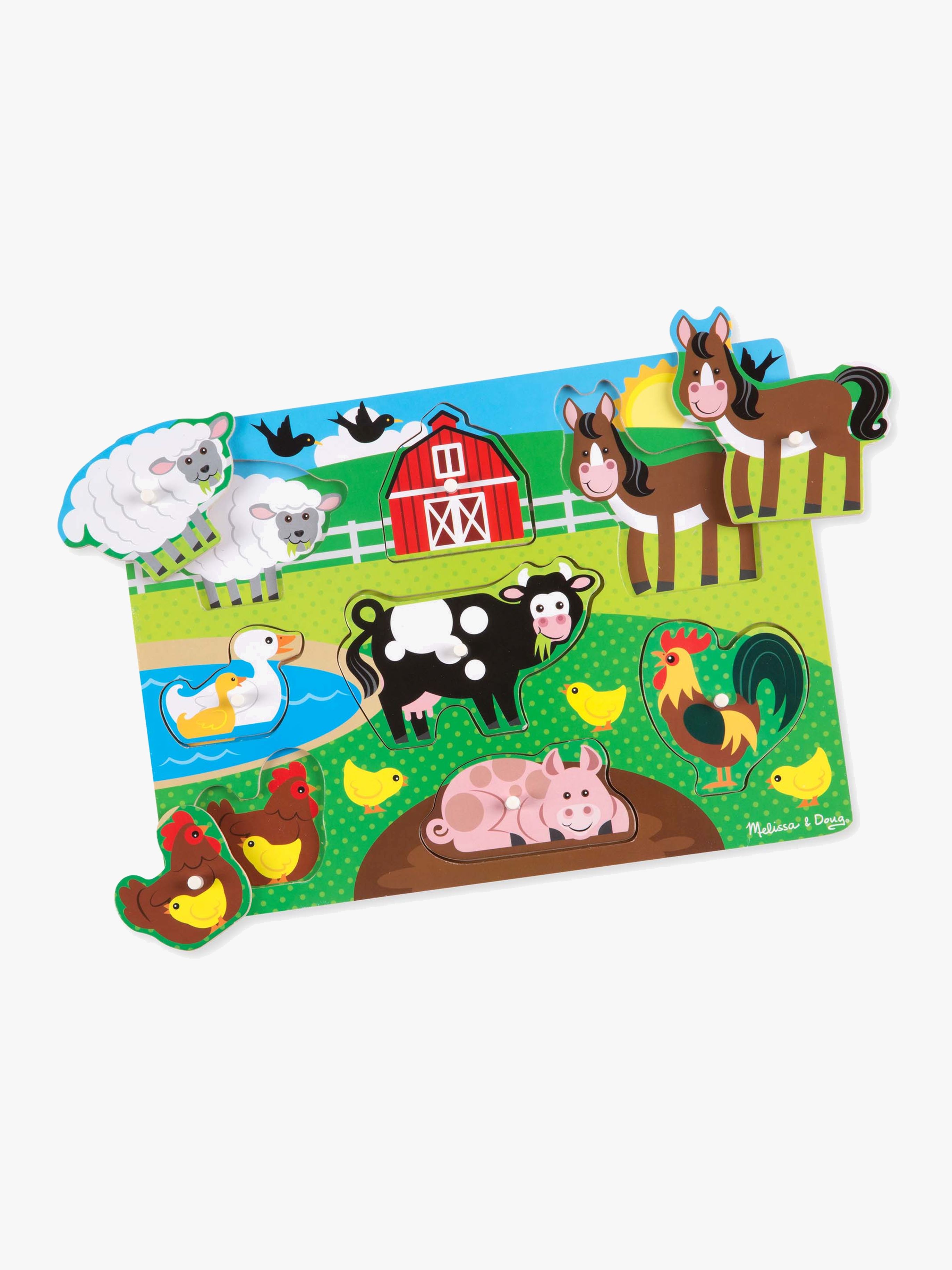 Knopfpuzzle Bauernhoftiere 8 Teile
