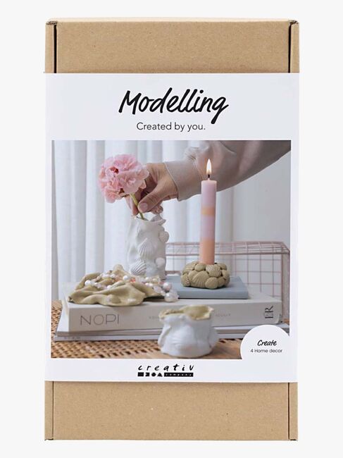 Creativ Company DIY-Set Modelliermasse Vasen & Kerzenhalter