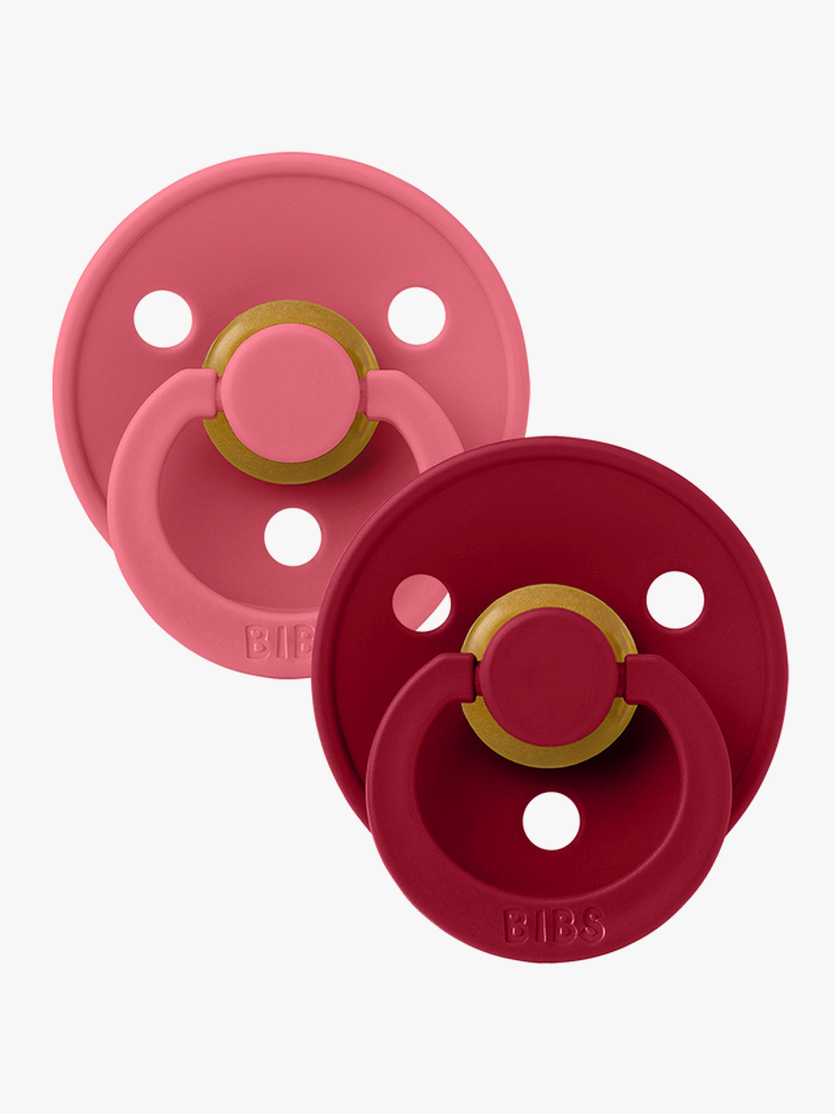 Schnuller Colour 2er-Pack Latex Größe 1, Coral / Ruby