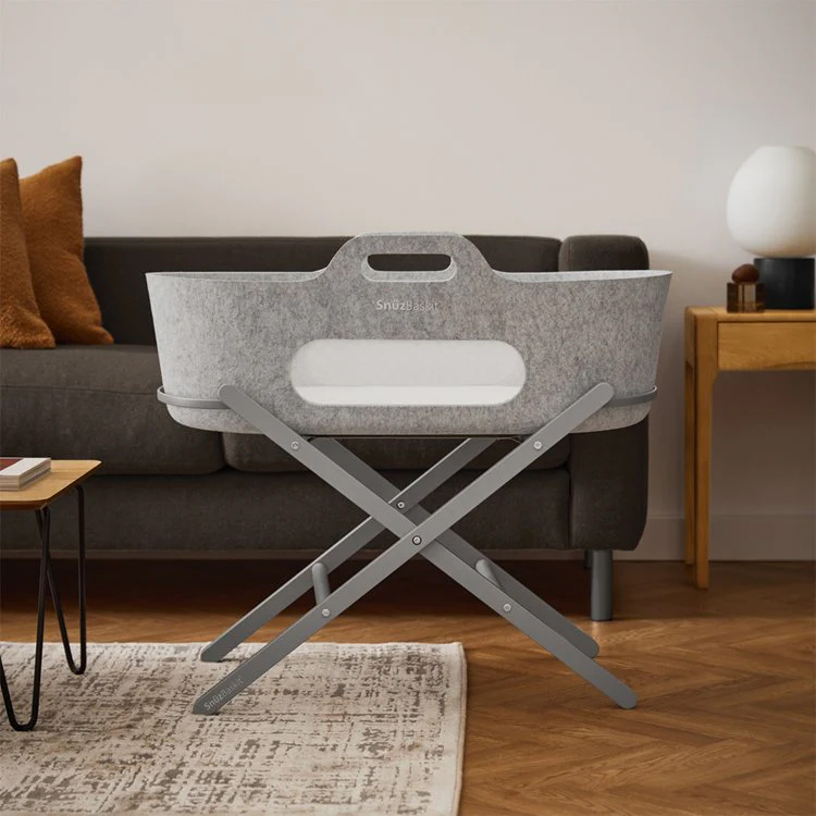 Snüz SnuzBaskit Moseskorb mit Stativ, Light Grey / Dove