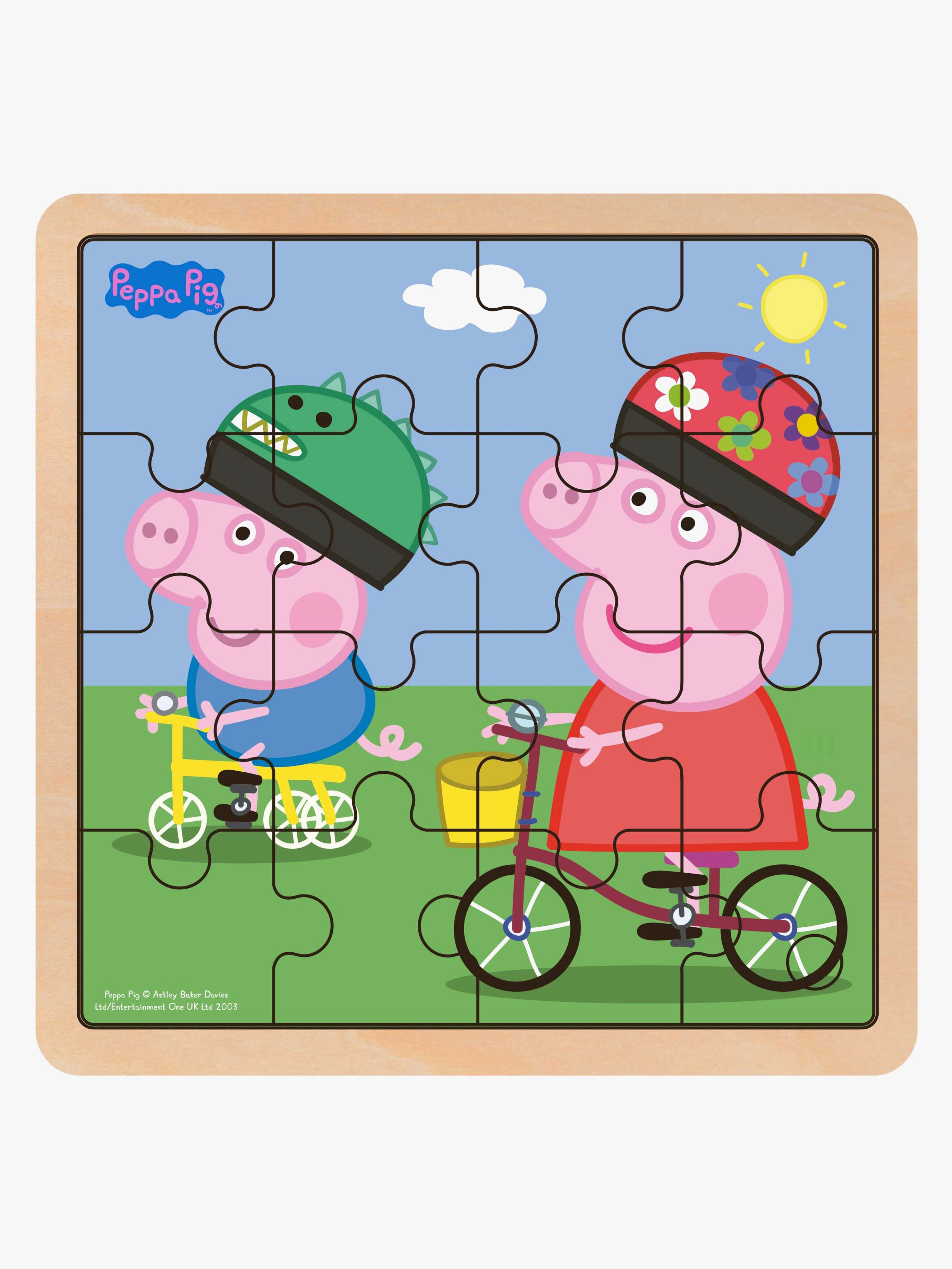 Peppa Wutz Holzpuzzle Fahrradfahren 16 Teile