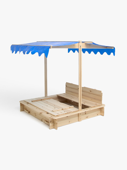 Woodlii Sandkasten mit Dach und Bank, Natur