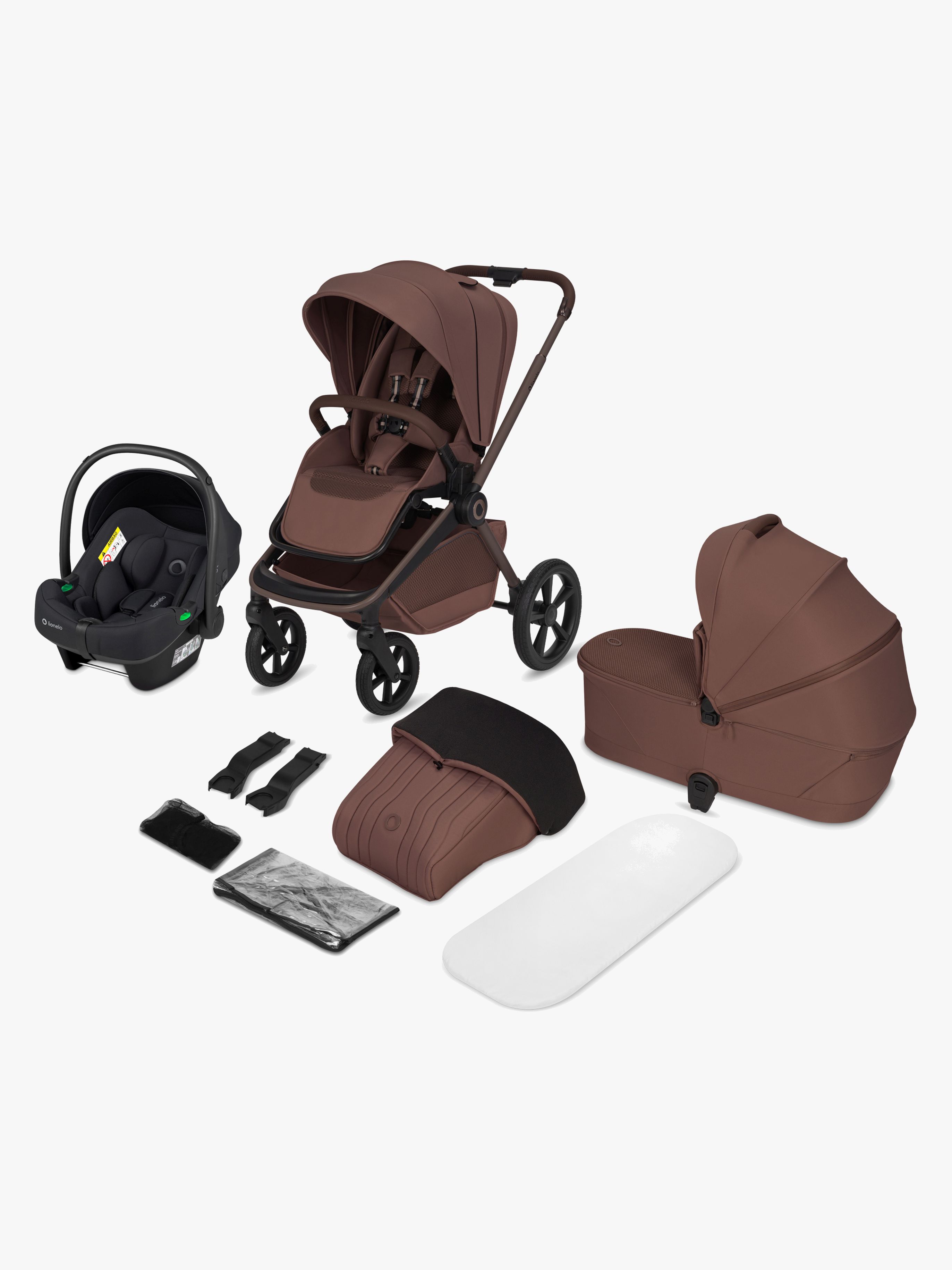 Lionelo FREYA 3-in-1 Kombikinderwagen, Brown Chocolate