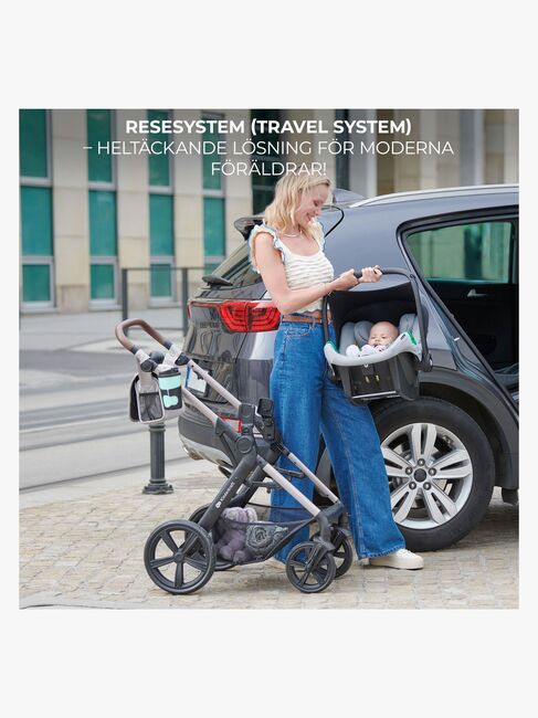 Kinderkraft MOOV 2 3-in-1 Kombikinderwagen, Pure Black