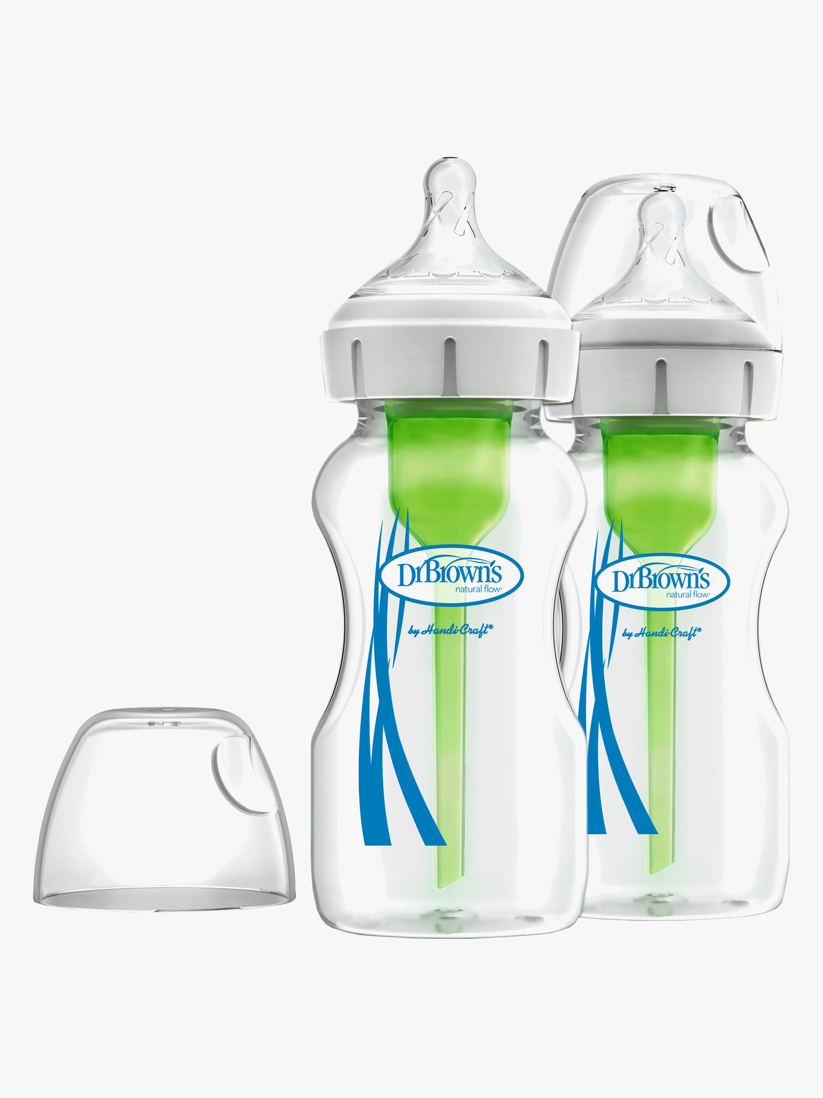 Option+ Breiter Hals Glasflasche 270 ml 2er-Pack