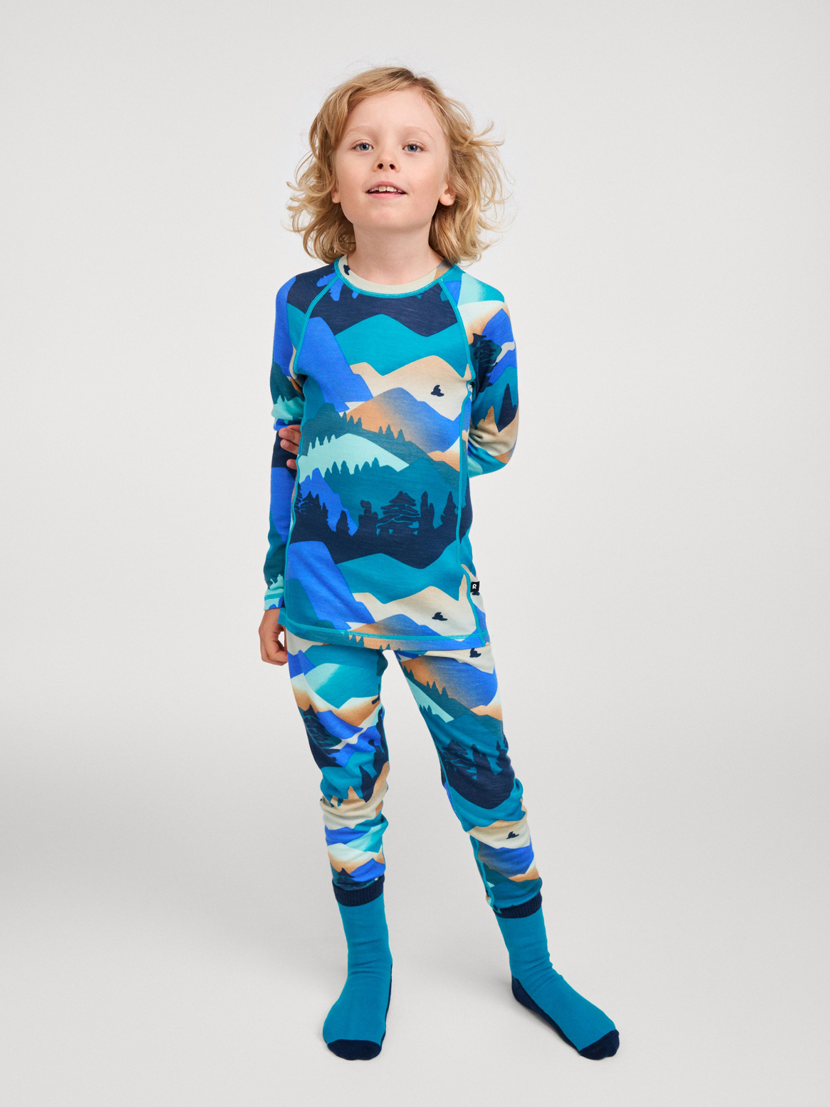 Reima Taitoa Wollunterwäsche-Set, Navy, 140