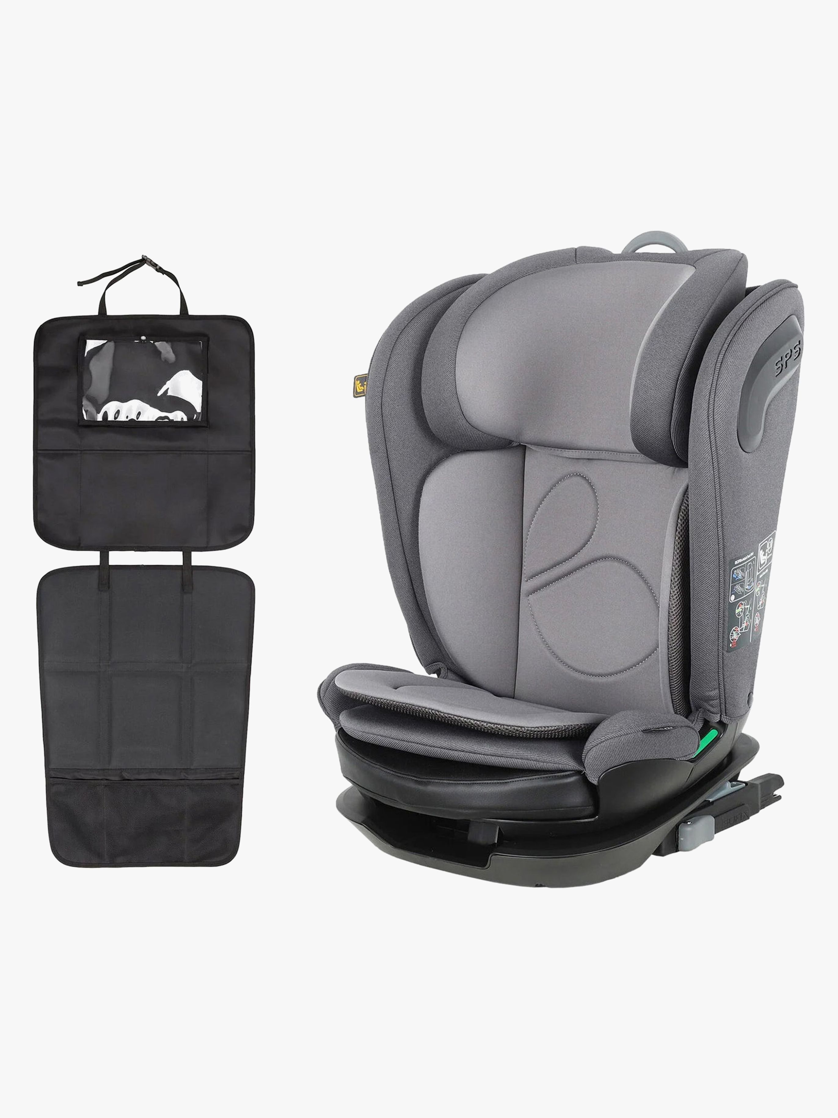 Beemoo Reform ISOFIX Kindersitz inkl. 3-in-1 Sitzschutz, Mineral Grey