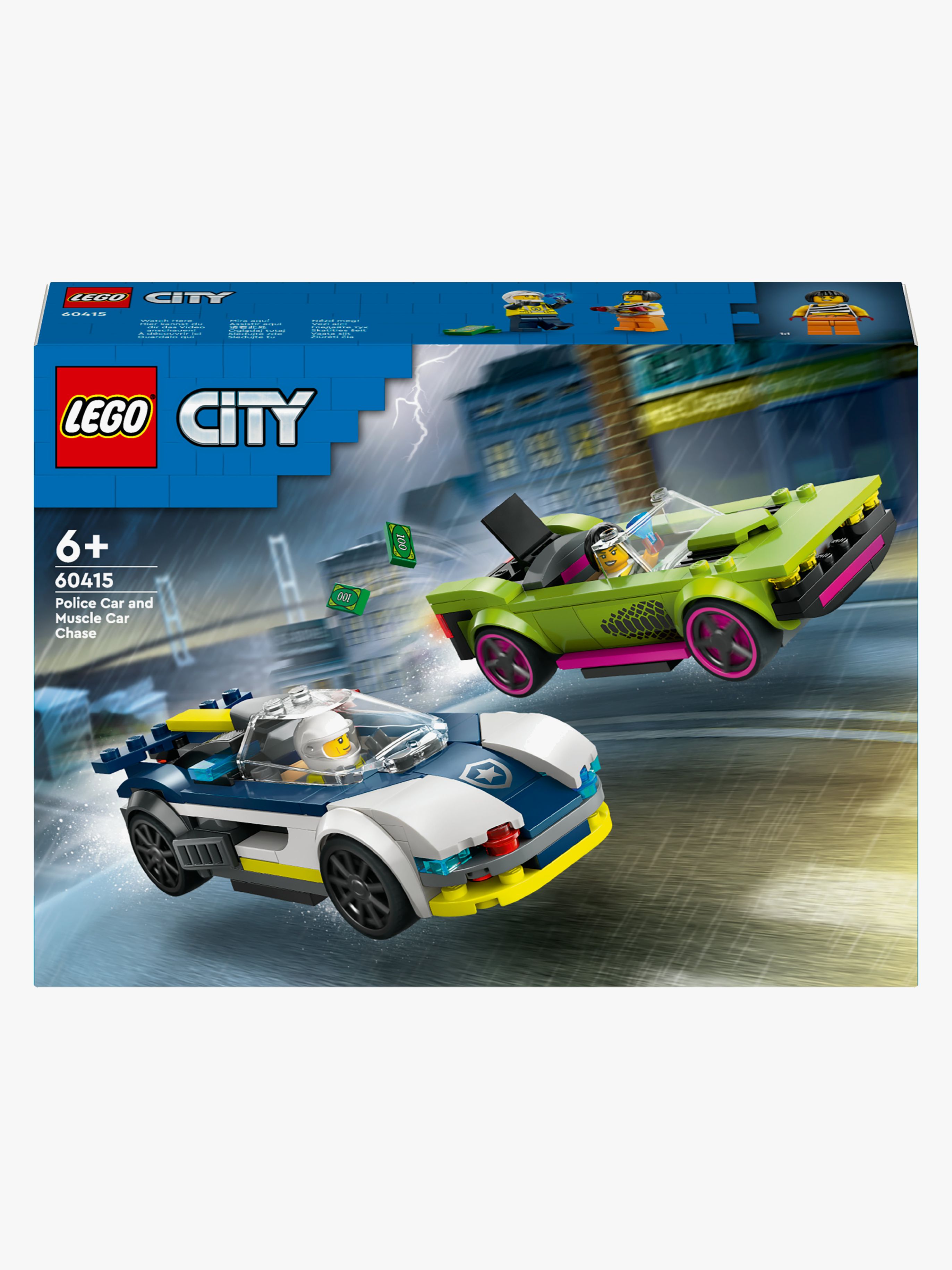 City 60415 Verfolgungsjagd mit Polizeiauto und Muscle Car