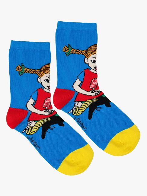 Pippi Langstrumpf X Martinex Pippi Socken 2er-Pack, Blau/Rot