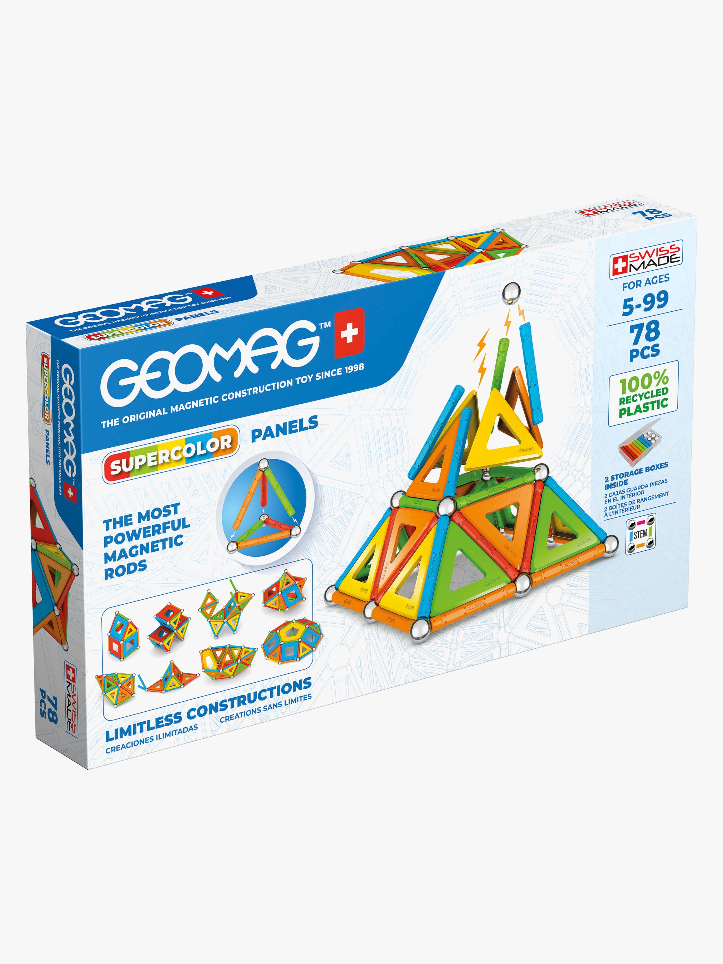 Geomag Supercolor Panels Recycled Bausatz 78 Teile