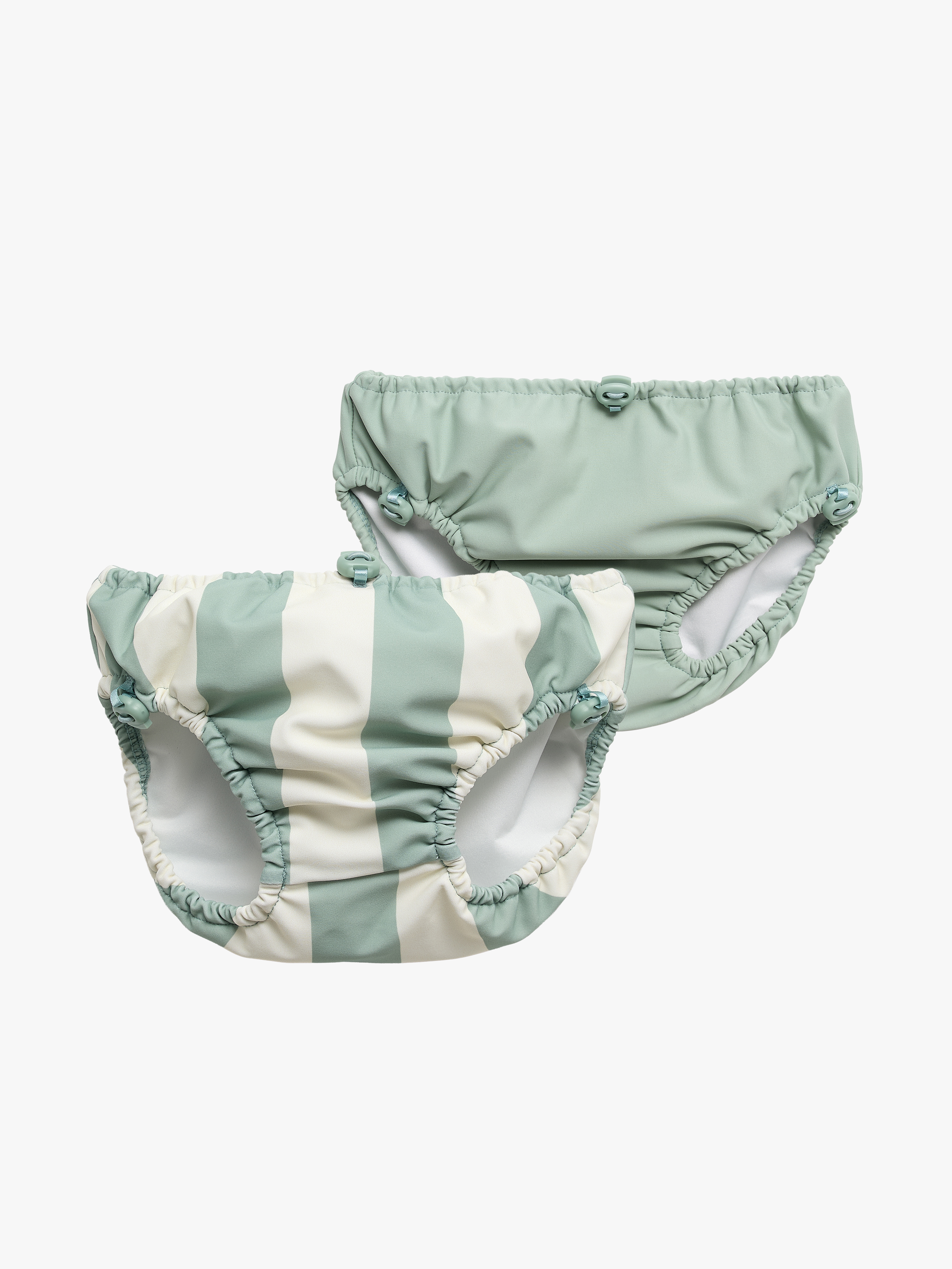 Nordbjörn Mölle 2er-Pack Schwimmwindeln, Hellblau Gestreift, 86-92