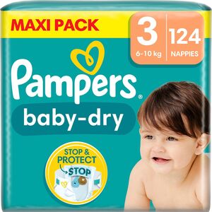 Pampers Baby-Dry Windeln Größe 3 6-10 kg 124er-Pack