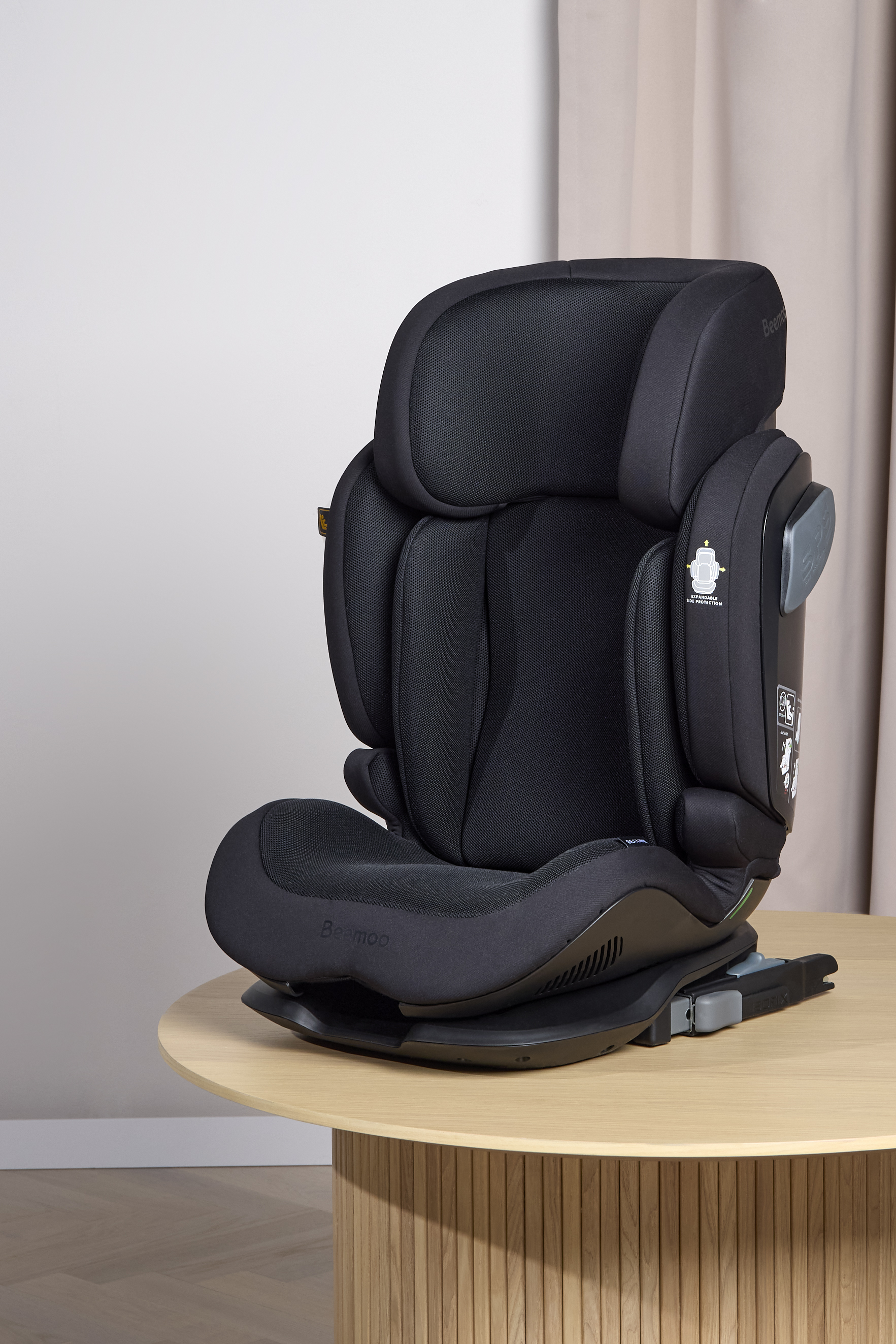 Recline i-Size Kindersitz, Black Mesh
