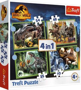 Trefl Jurassic World Puzzles 4-in-1