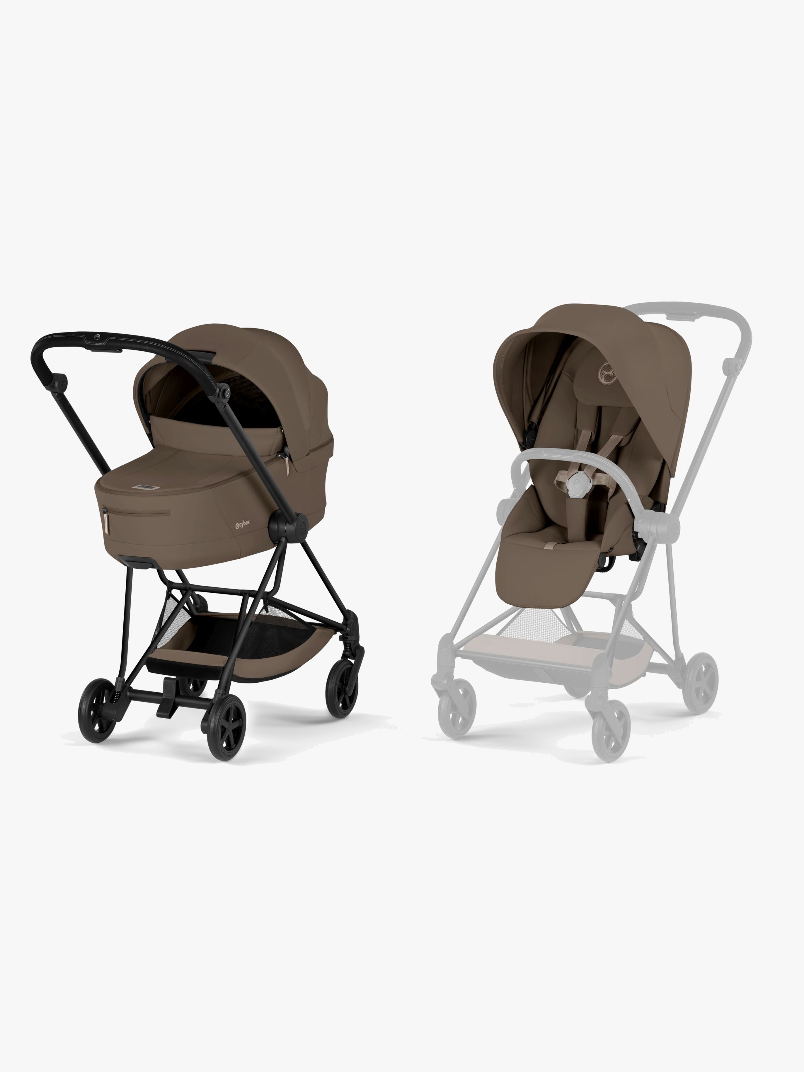 Cybex MIOS Comfort Kombikinderwagen, Matt Black/Coconut Brown