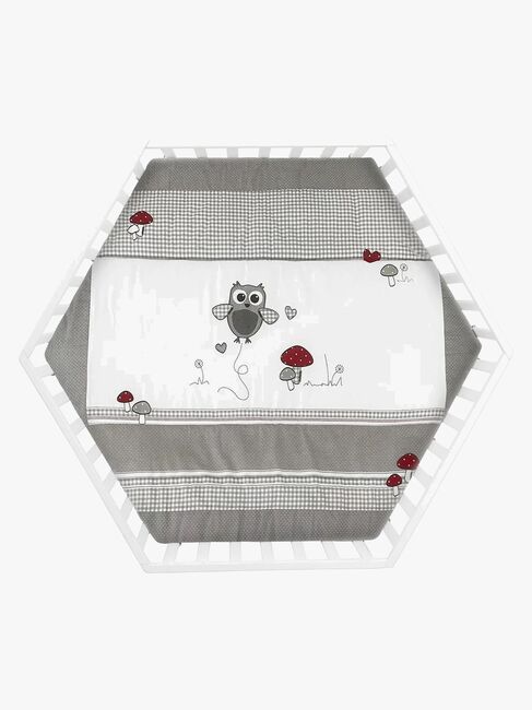 Roba Hexagon Laufgitter mit Rädern, Adam & Owl White
