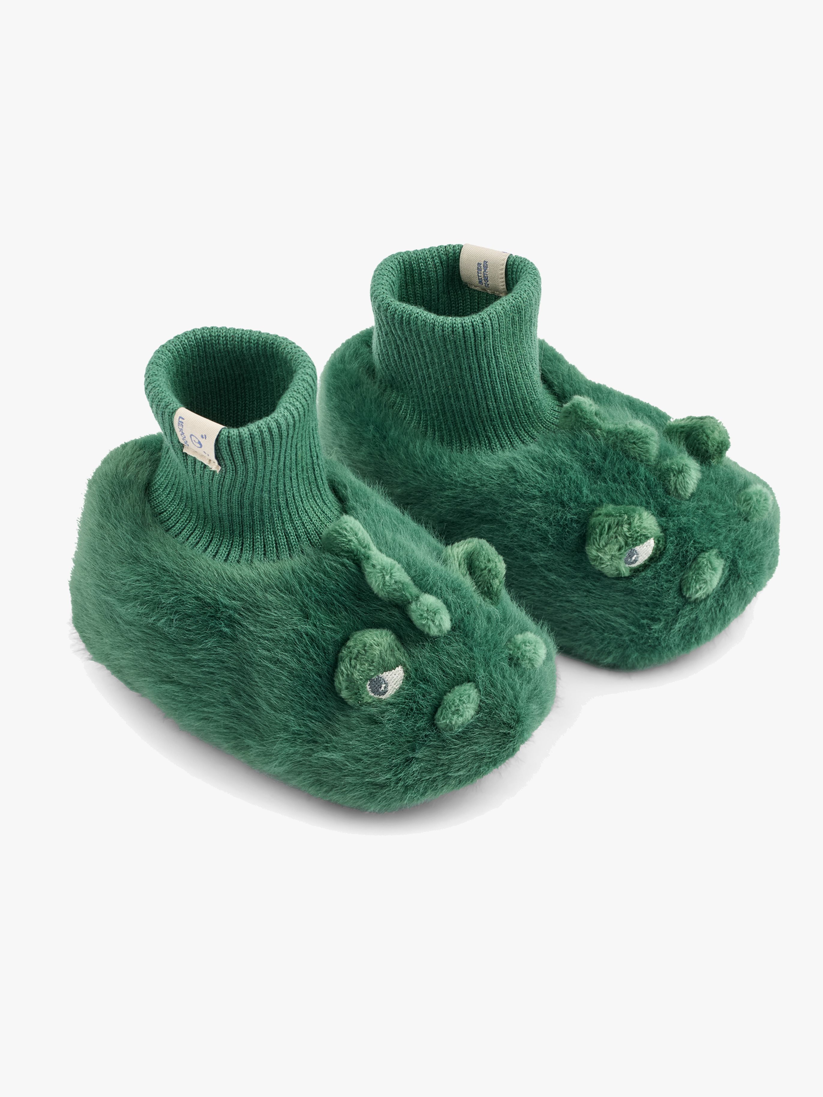 Beth Crocodile Plush Hausschuhe, Garden green, 18-19
