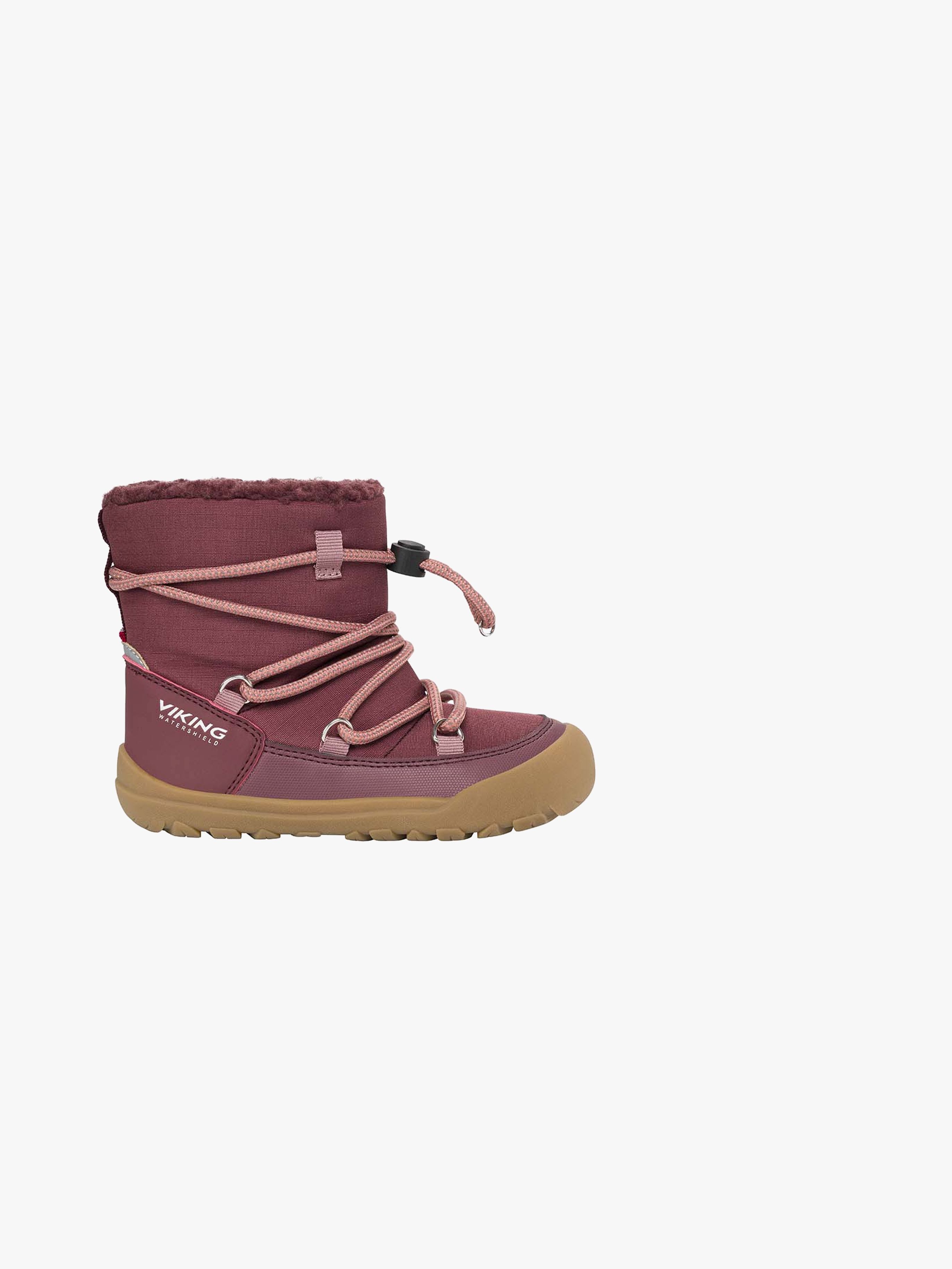 Viking Birch Barfuß WP Pull-On Winterstiefel, Weinrot, 37