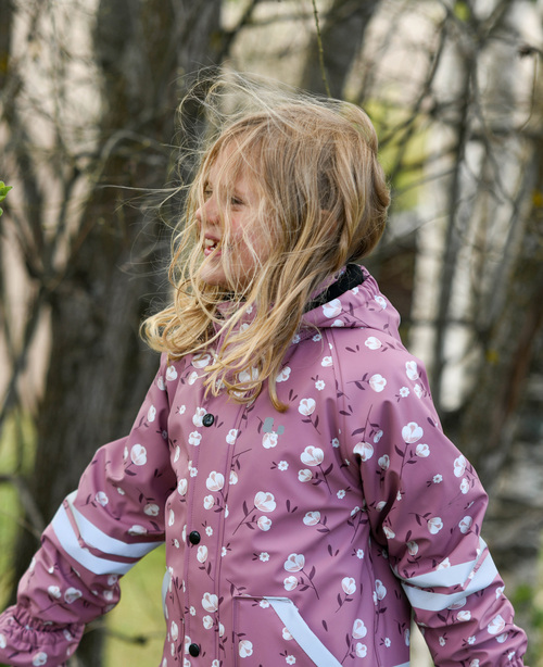 Lindberg Lekhyttan Gefüttertes Regenset, Dahlia/White