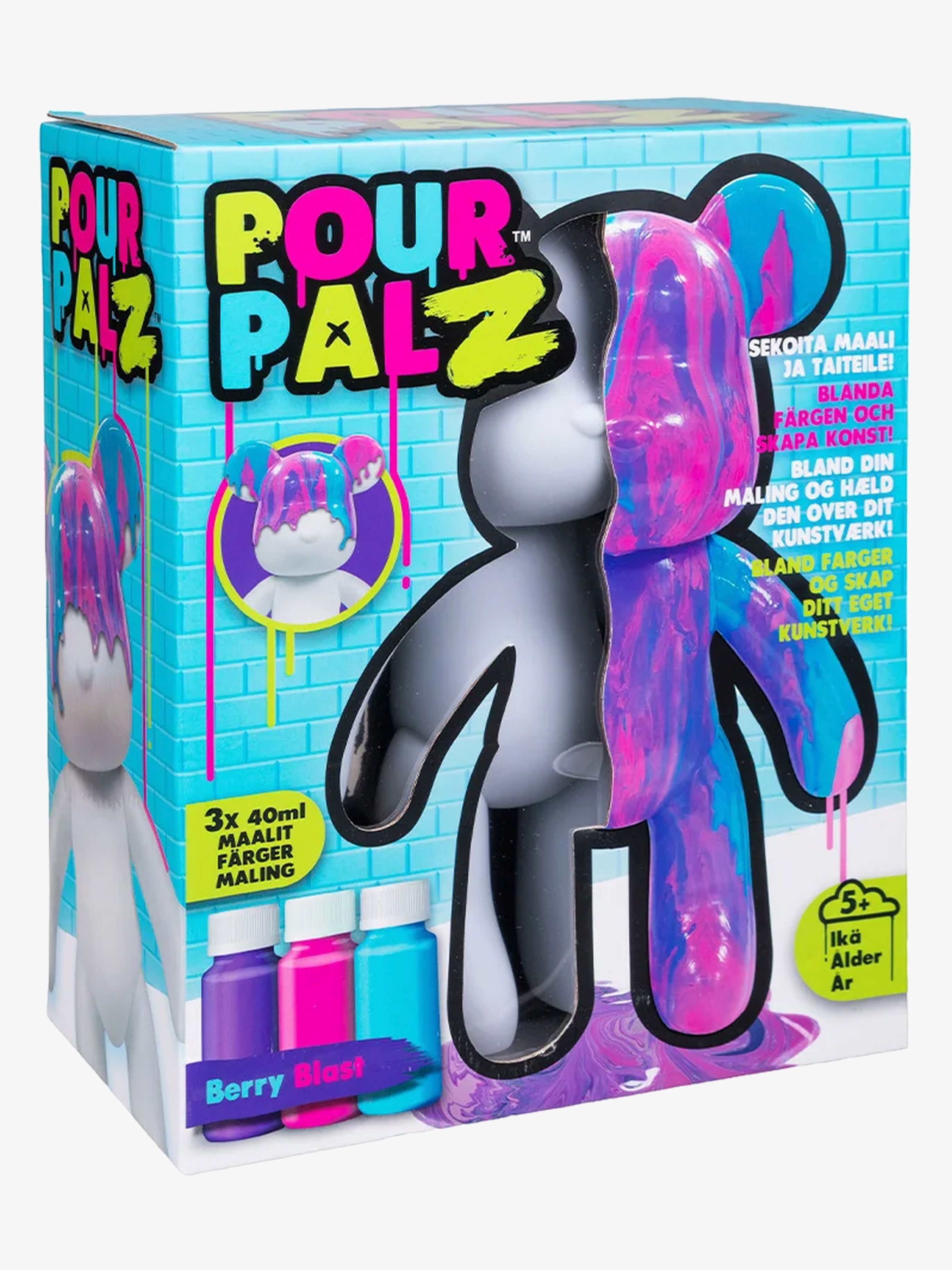POUR PALZ DIY-Set Male Deinen eigenen Bären, Berry Blast