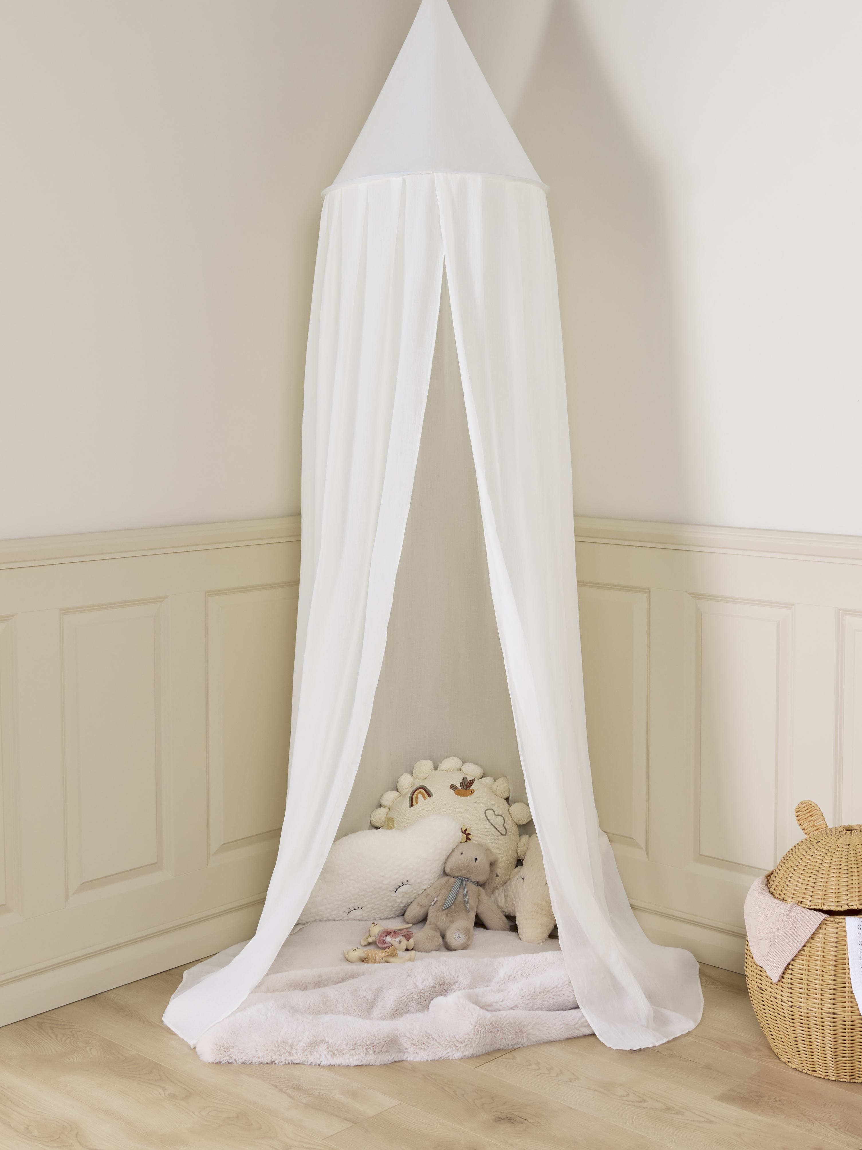 Alice &  Fox Veil Betthimmel, Linen White