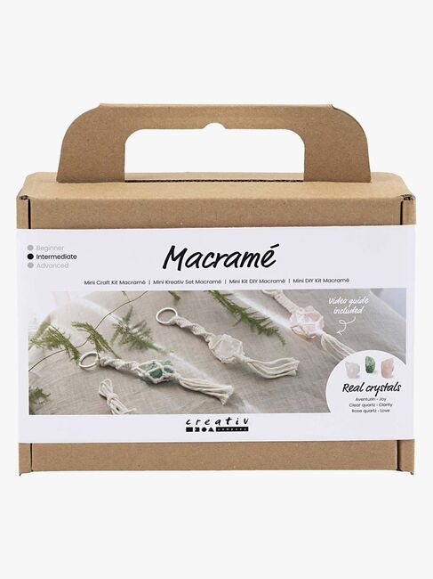 Creativ Company Bastelset Mini Makramé Schlüsselanhänger