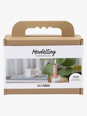 Creativ Company Bastelset Modelliermasse Kerzenhalter