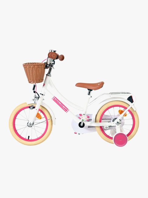 Volare Excellent Fahrrad mit Korb 14 Zoll, Weiß