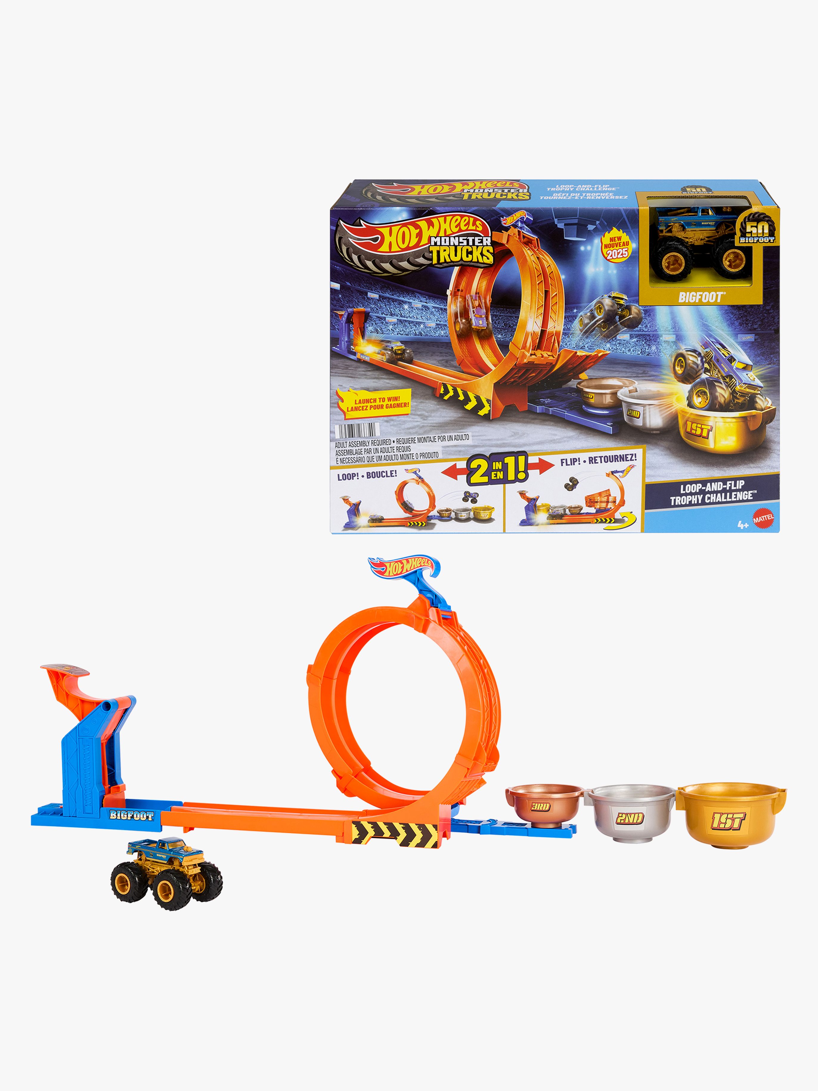 Hot Wheels Monstertruck Loop &  Flip Trophy Challange Autorennbahn
