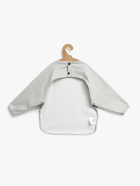 Beemoo CARE Bib Langärmliges Lätzchen, Light Grey