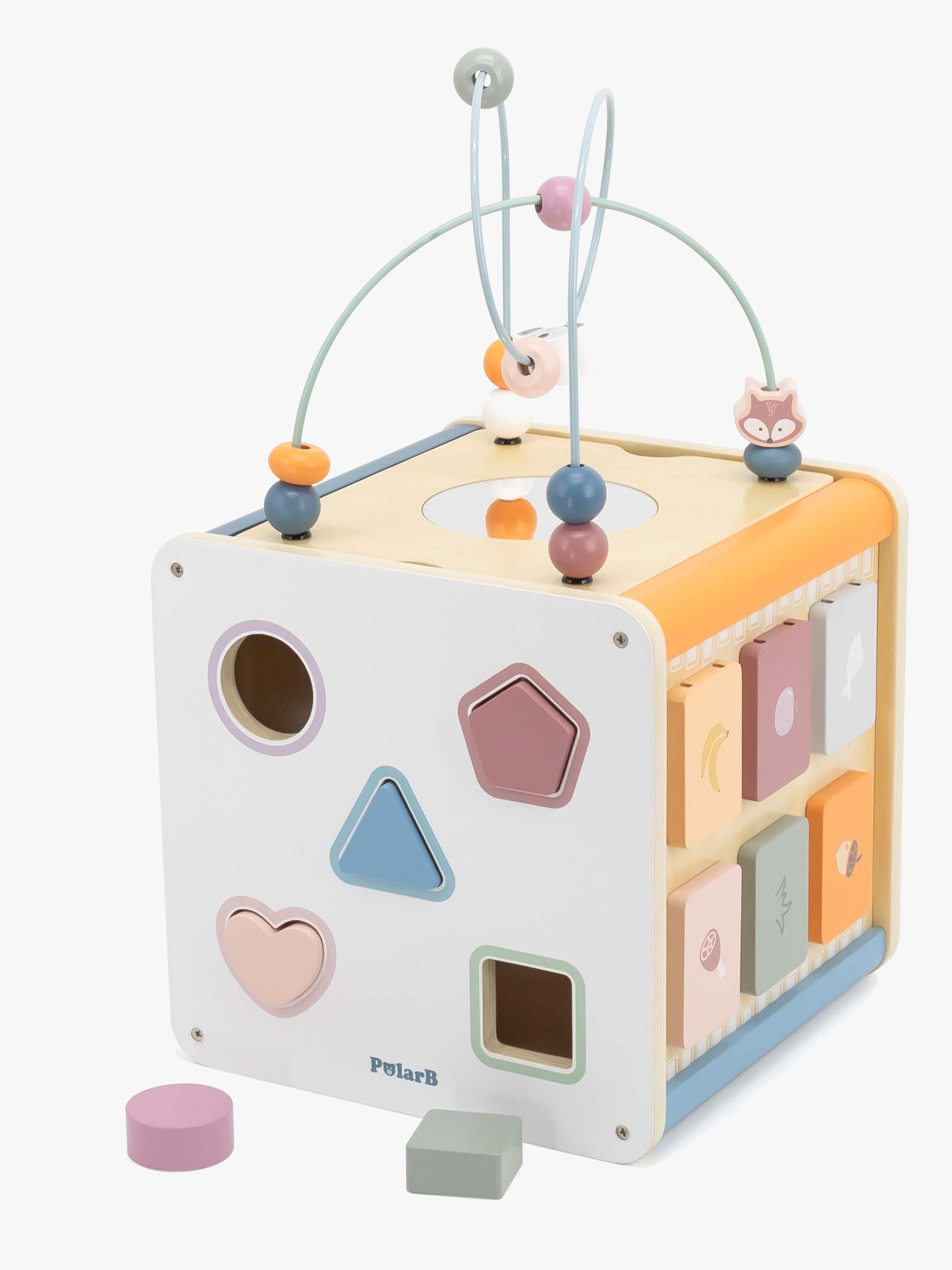 VIGA 8-in-1 Aktivitätswürfel, Babyspielzeug