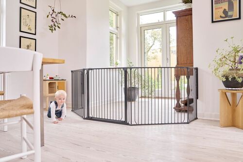 BabyDan CombiFit XL Schraubgitter 90-278 cm, Schwarz