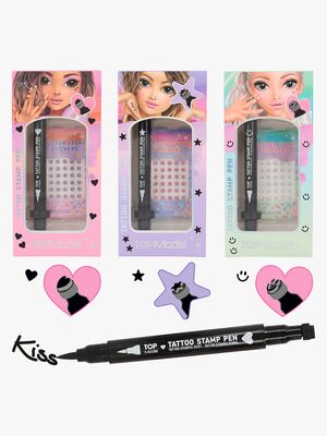 TOPModel Tattoostift mit Stempel & Glitzersteinen