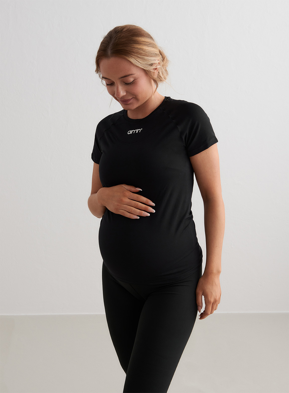 aim'n Soft Basic Maternity Kurzärmliges Umstandsoberteil, Schwarz, L