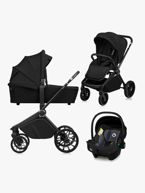 Lionelo MIKA Plus 3-in-1 Kombikinderwagen, Black Onyx